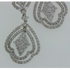  18Kt White gold and Diamond Drop Earrings 4.13 Cts tw